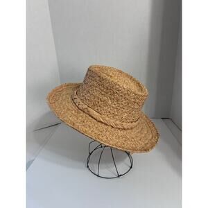 DPC Hat Rush Straw Sun Festival Golf Men's Gambler Hat with Braided Trim Unisex